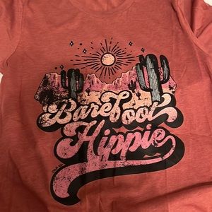 Barefoot hippie T shirt